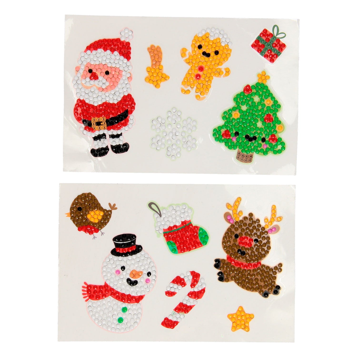 Creatieve knutselgroep kerst diamant schilderij stickers, 12st.