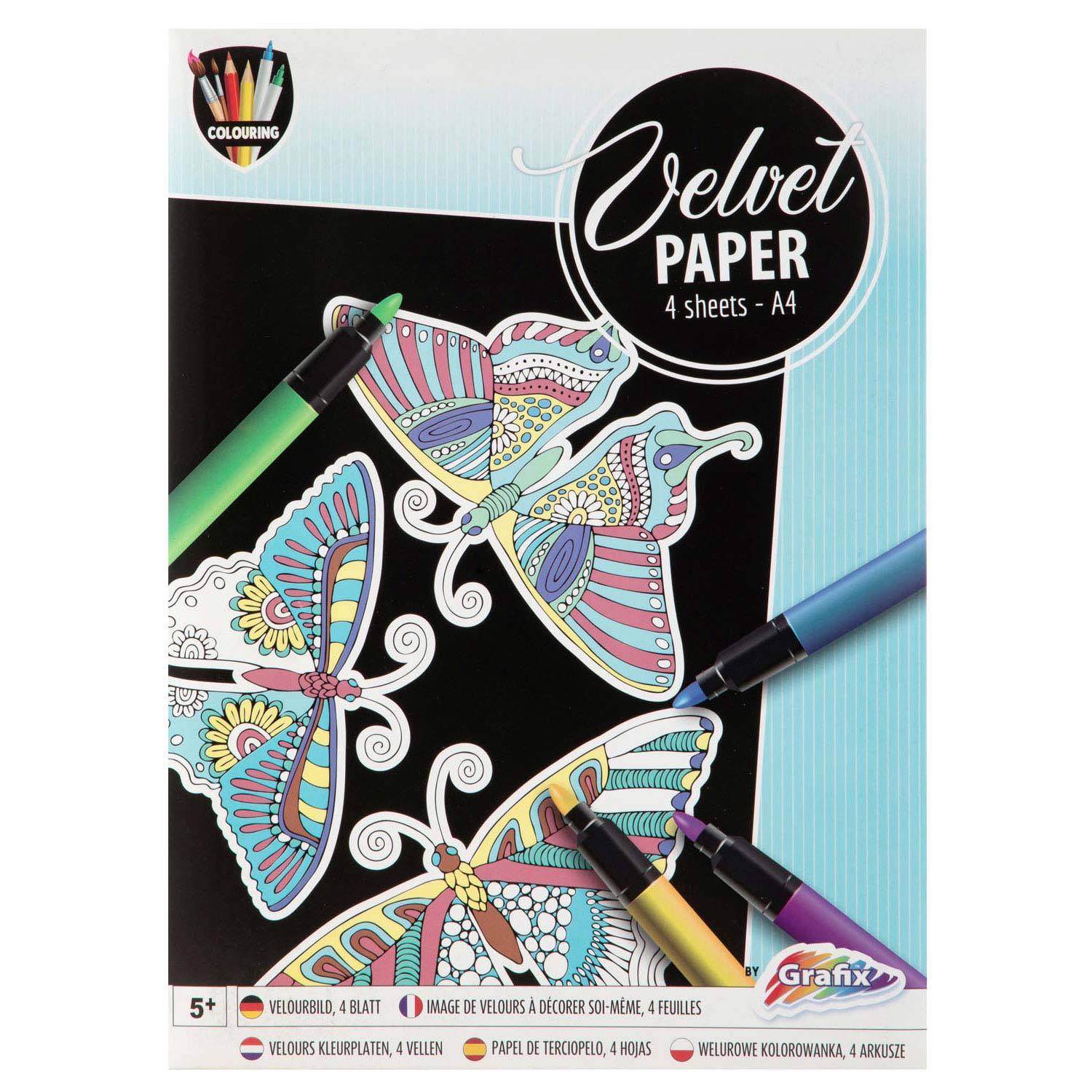 Creatieve knutselgroep knutselset fluweelpapier