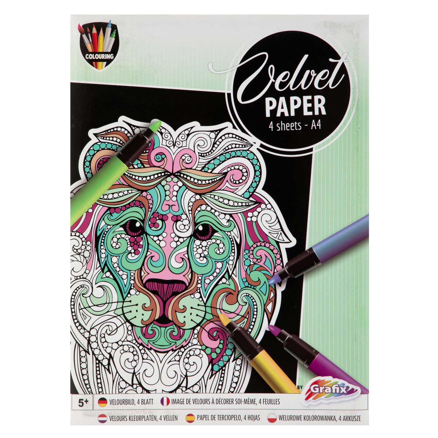 Creatieve knutselgroep knutselset fluweelpapier