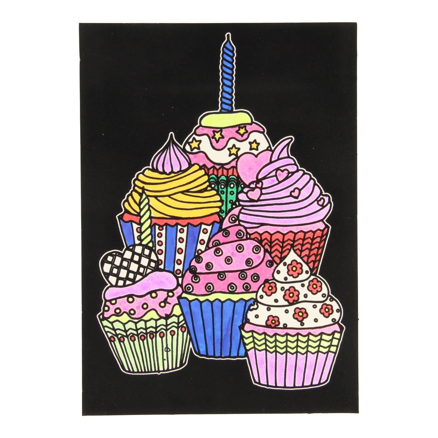 Creatieve knutselgroep knutselset fluweelpapier