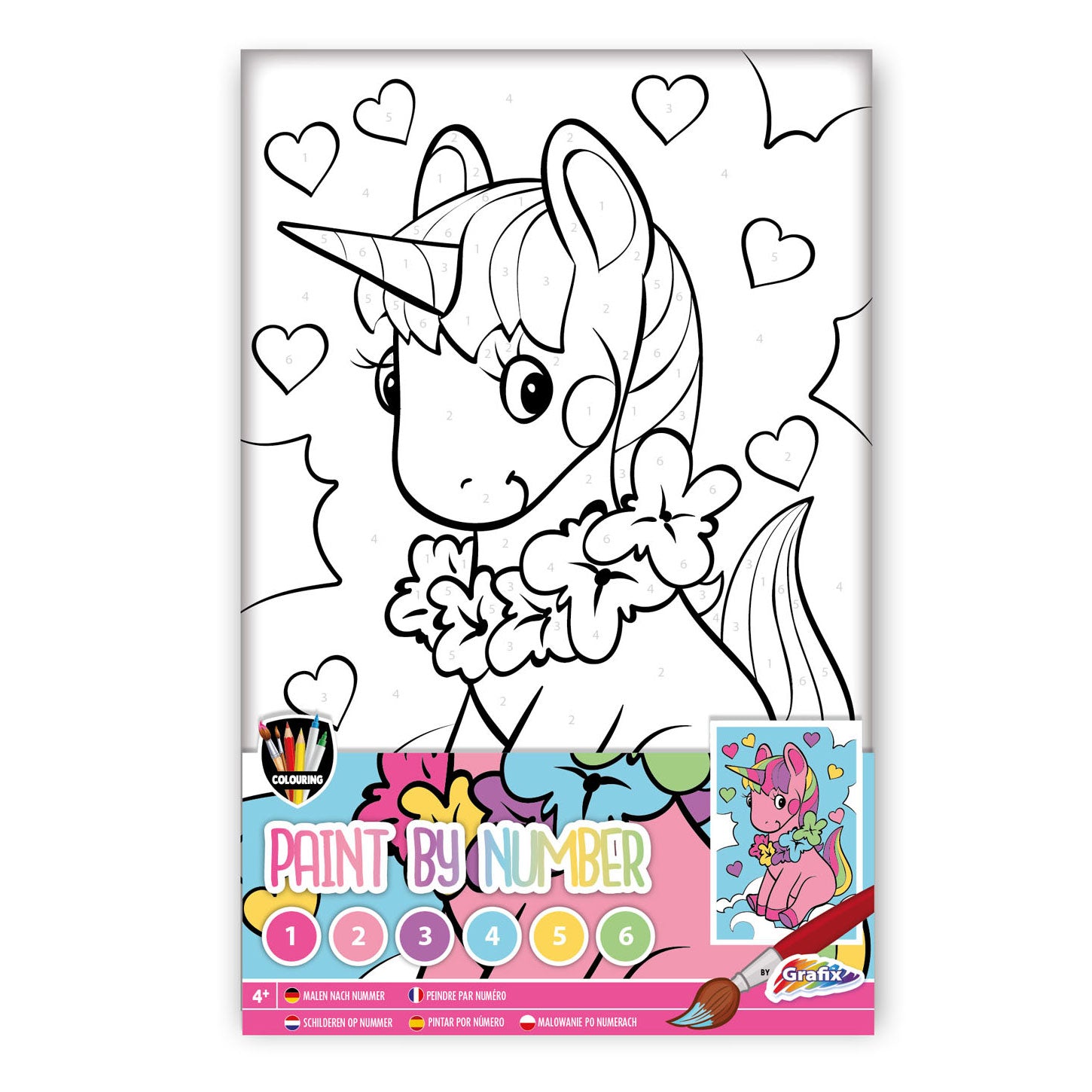 Grafix schilderen op nummer - eenhoorn