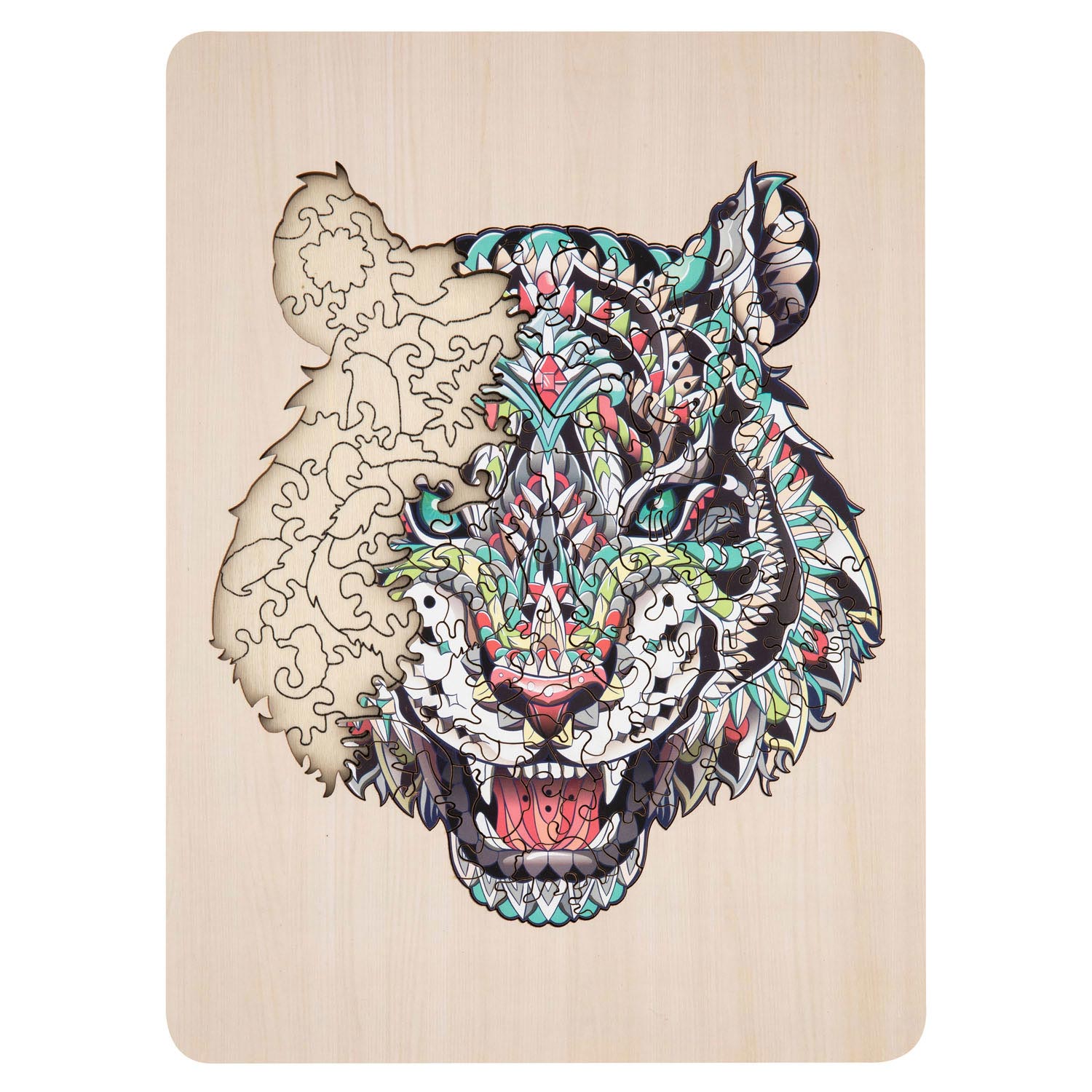 Creatieve ambachtsgroep unieke houten puzzel tijger, 130st.