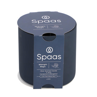 Spaas glow geurkaars 2-wiek 55u - middernachtmagie