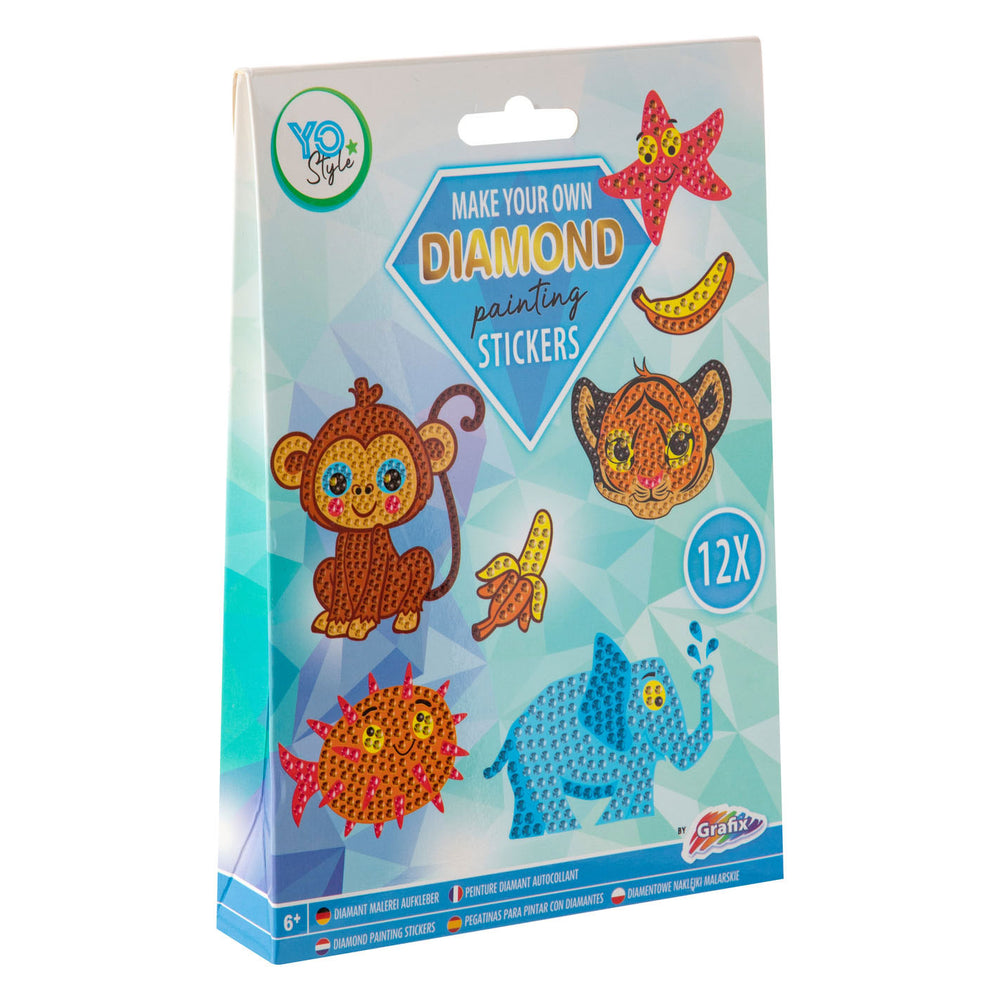 Creatieve ambachtsgroep maak je eigen diamantschilderstickers, 12dlg.