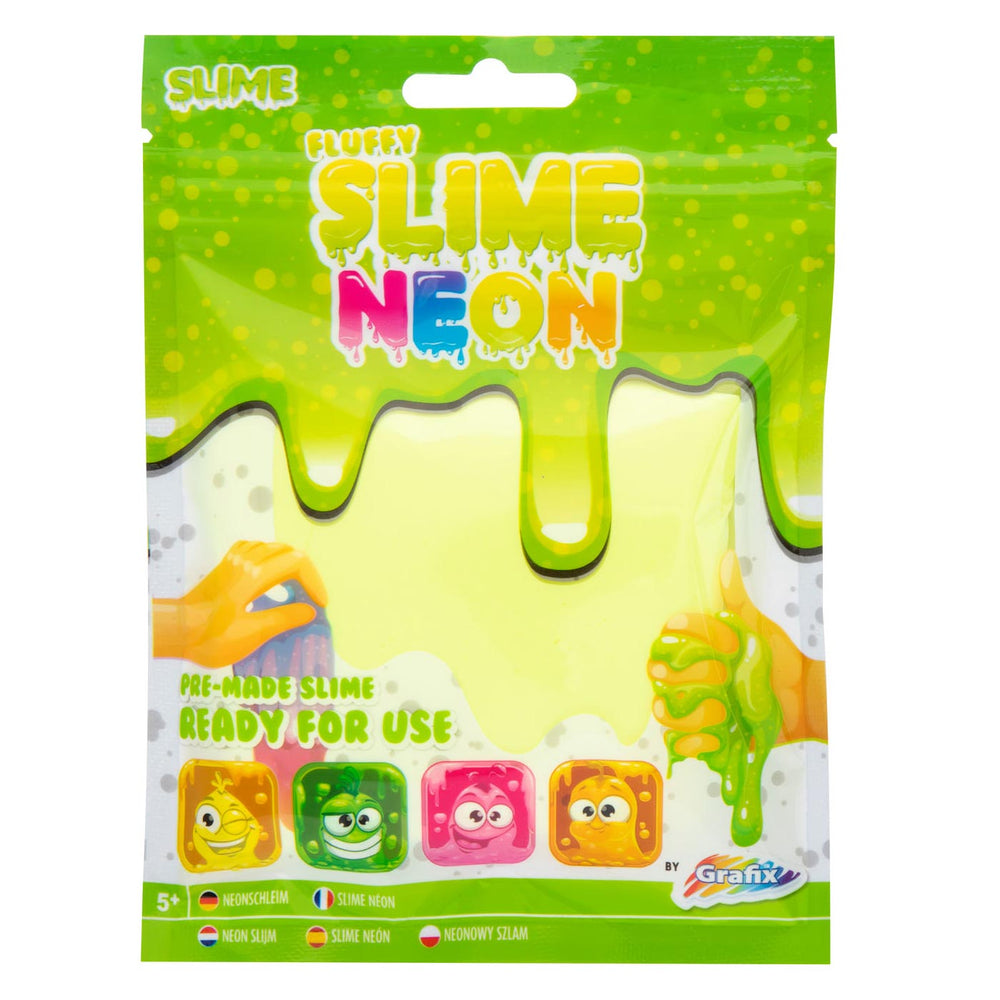 Fluffy slime neon kleuren 4 assorti | 24 stuks