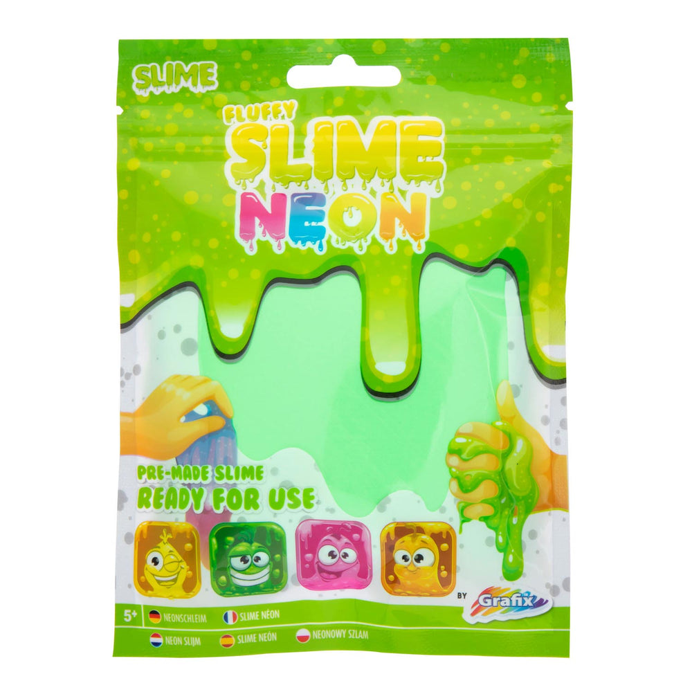 Fluffy slime neon kleuren 4 assorti | 24 stuks