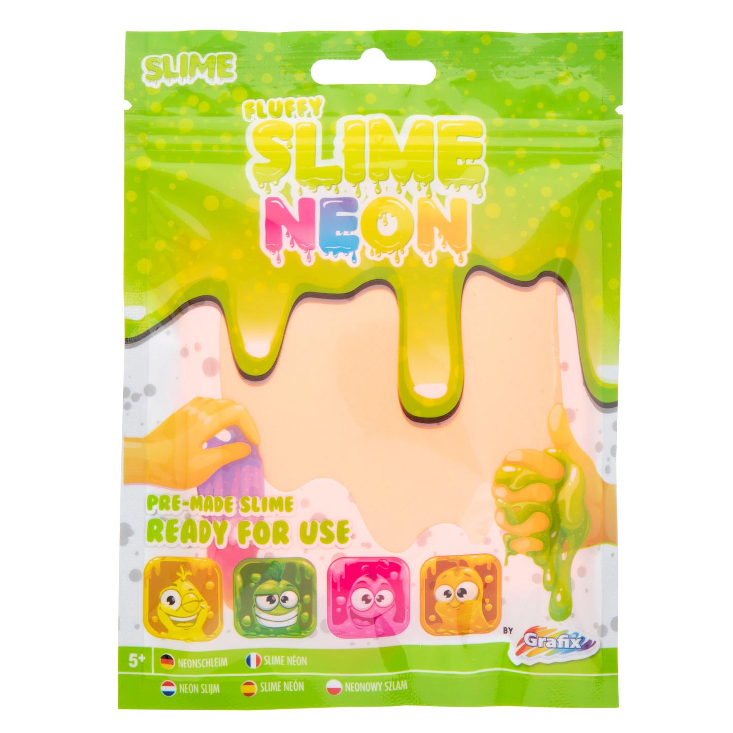 Fluffy slime neon kleuren 4 assorti | 24 stuks