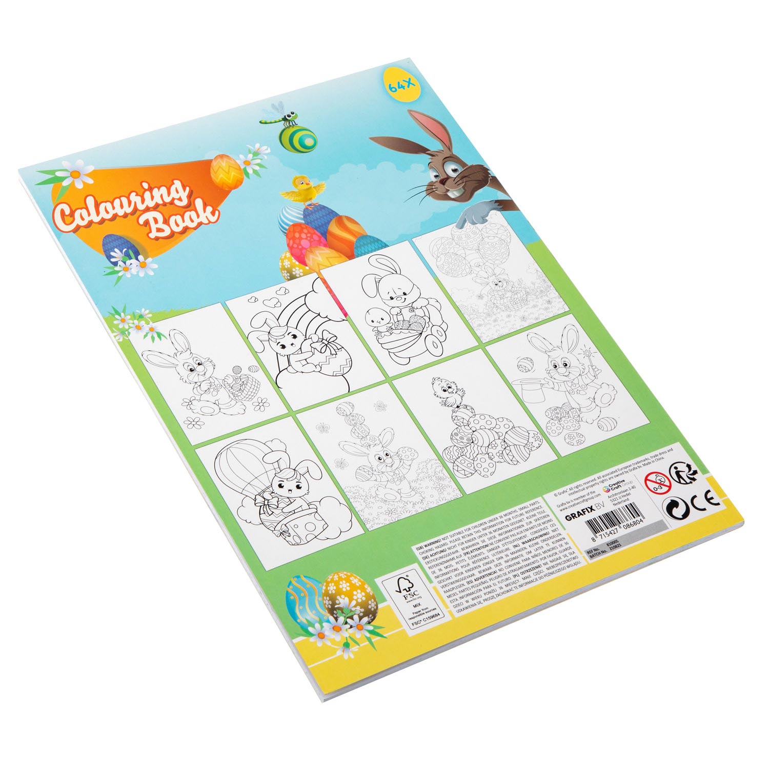 Grafix kleurboek pasen a4, 64pag.