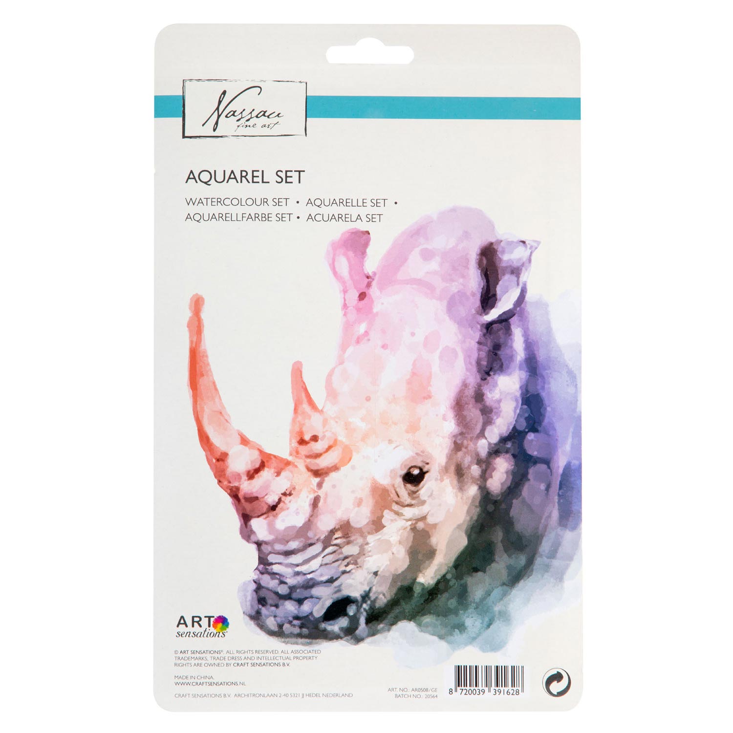 Nassau Aquarelverfset, 18 kleuren
