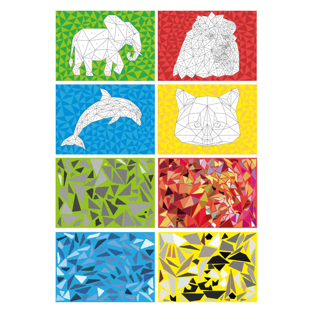 Grafix stickers op nummer - leeuw