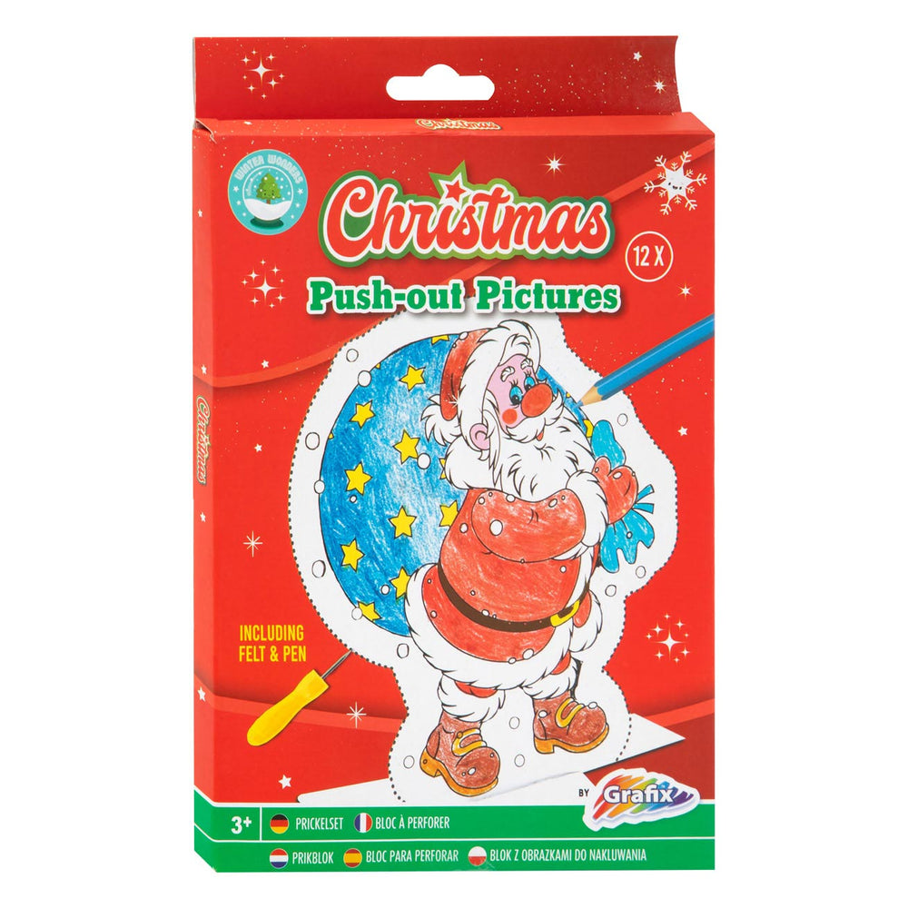Grafix kerst prikblok - 12 kerstfiguren