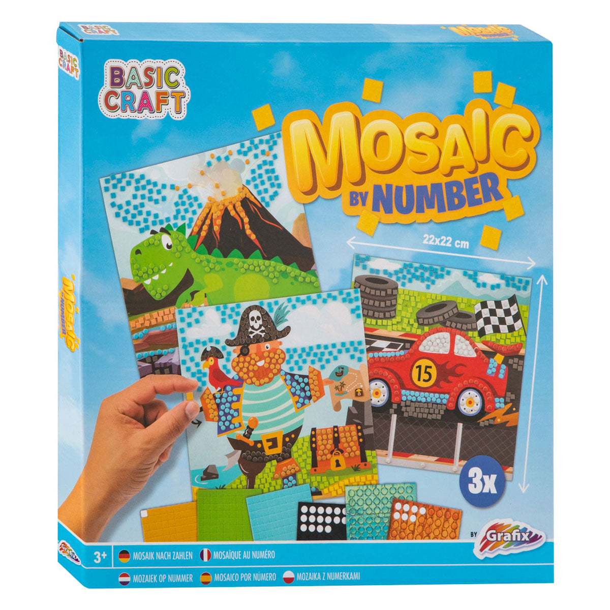 Mozaïek op Nummer - Piraat, Dino en Voertuig