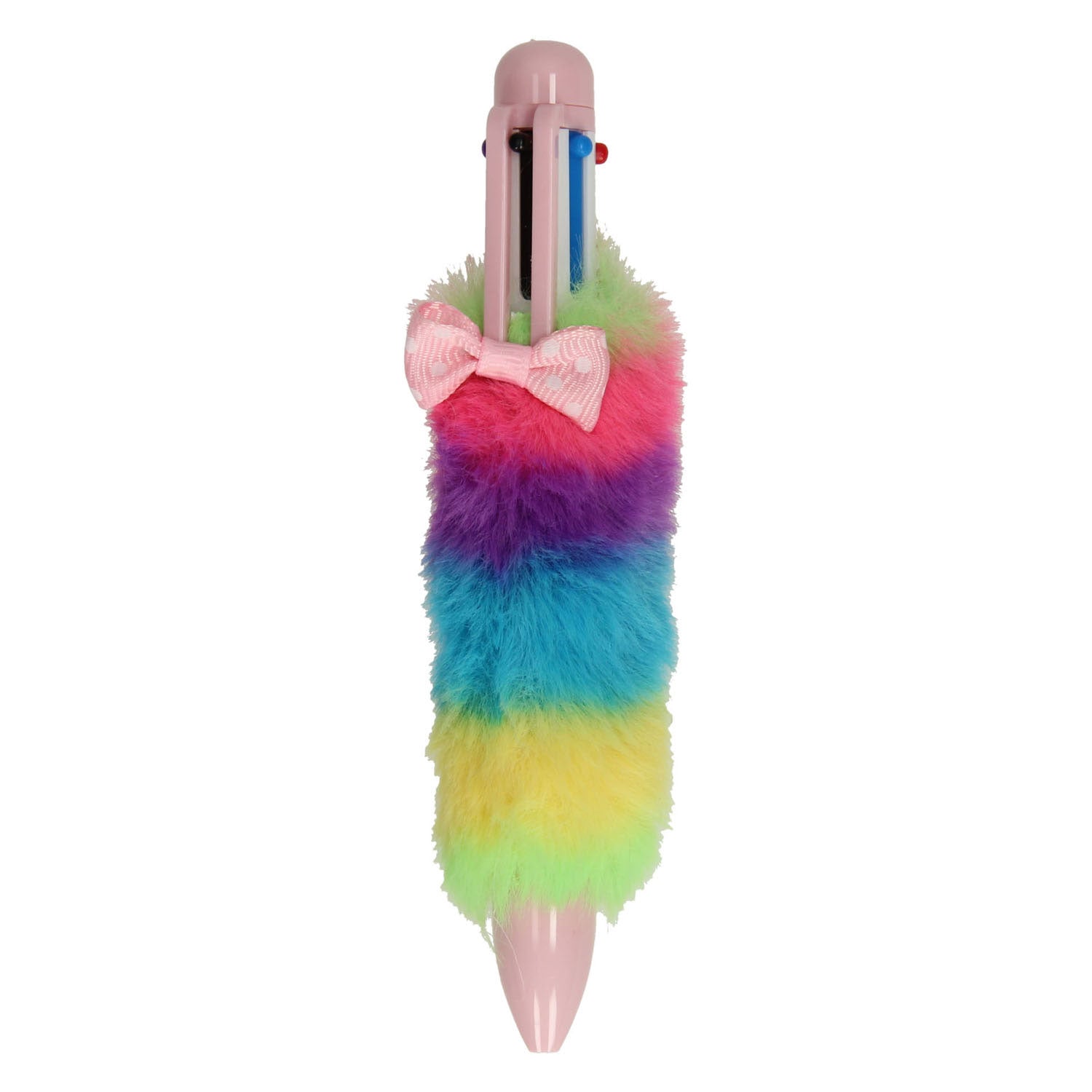 Grafix meerkleurenpen pluizige regenboog