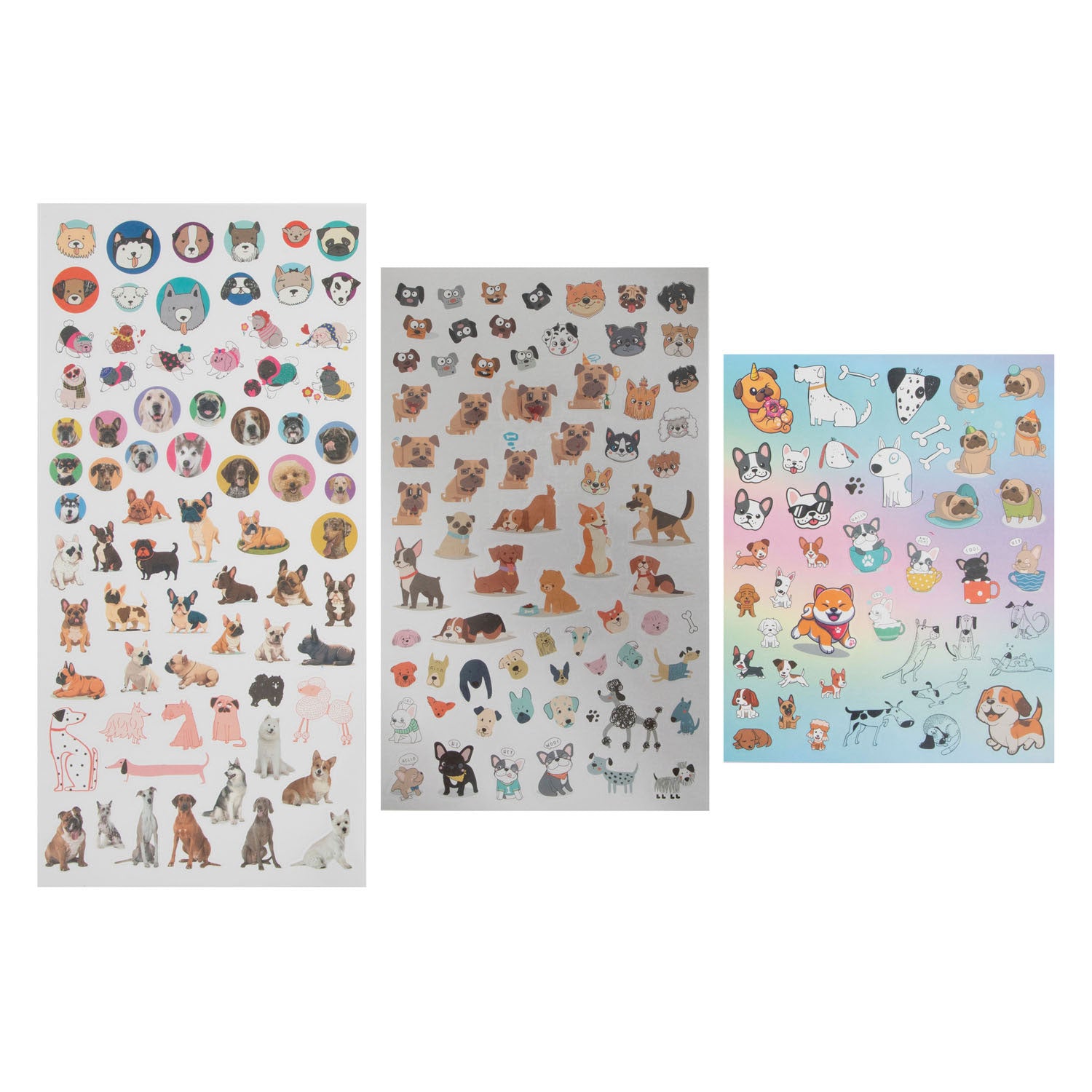 Creatieve knutselgroep stickerset honden, 100st.