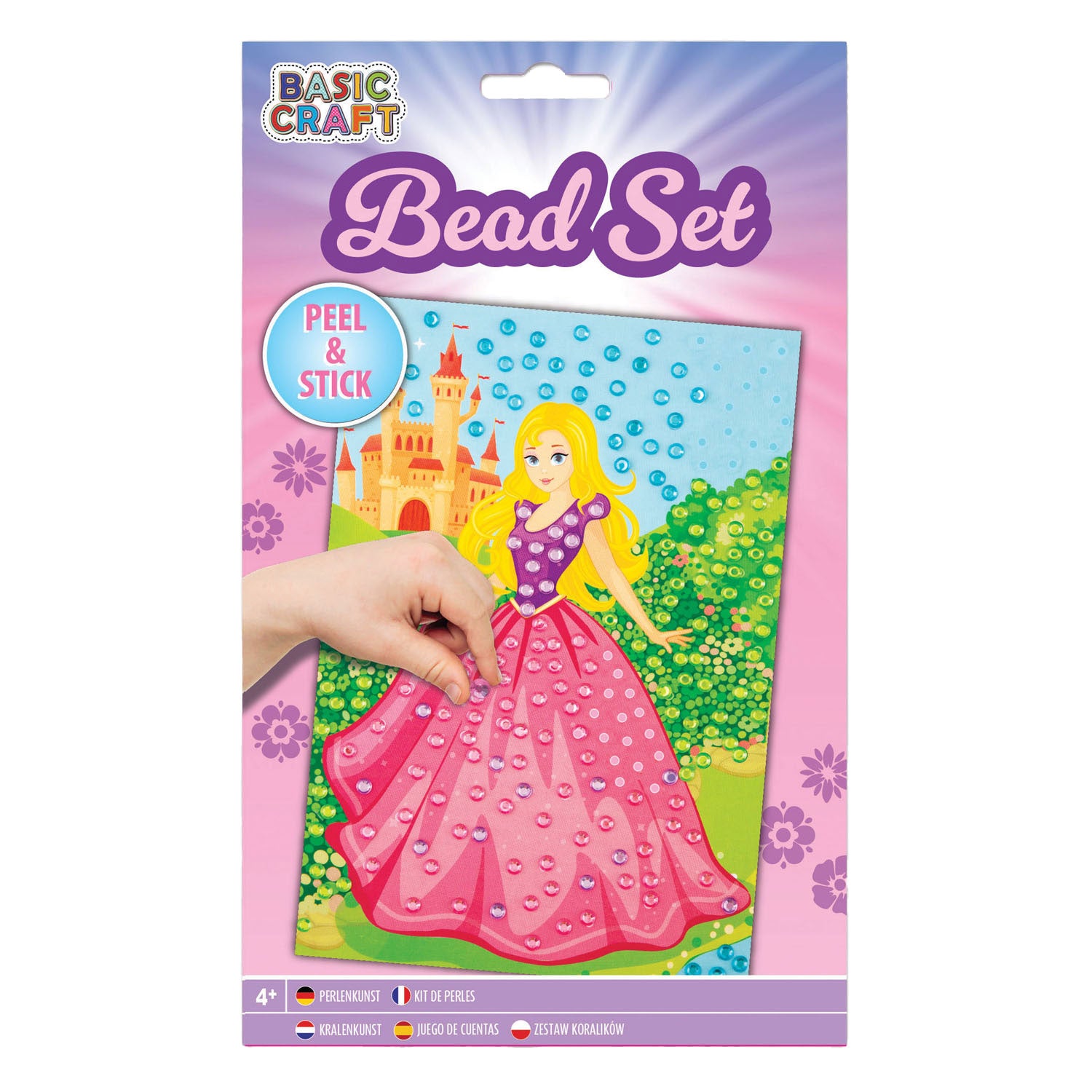 Creatieve knutselgroep sticker kralenkunst - prinses