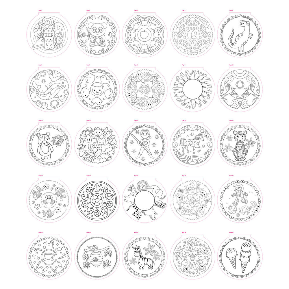 Grafix mandala kleurboek 25 bladzijde ø15cm