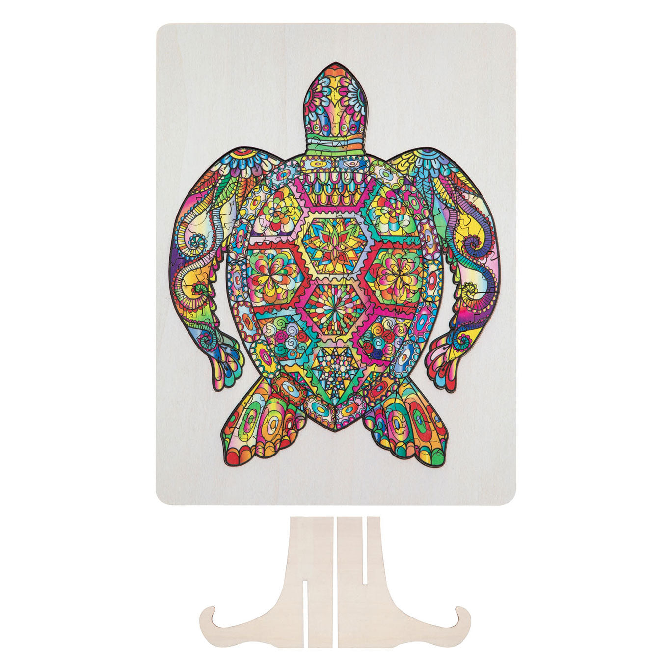 Creatieve knutselgroep houten legpuzzelschildpad, 130st.