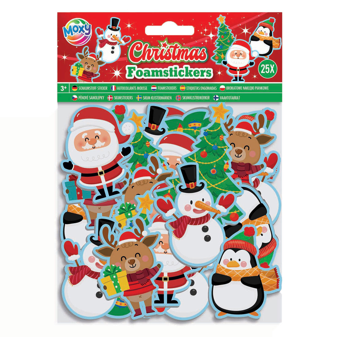 Creatieve knutselgroep kerst foam stickers