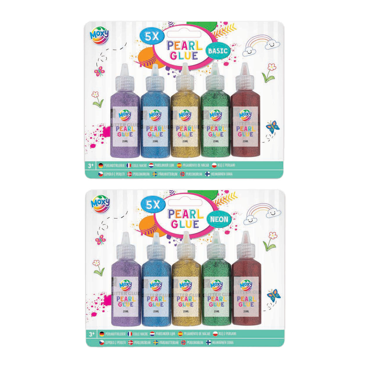 Creatieve knutselgroep parelverf, 5x25ml