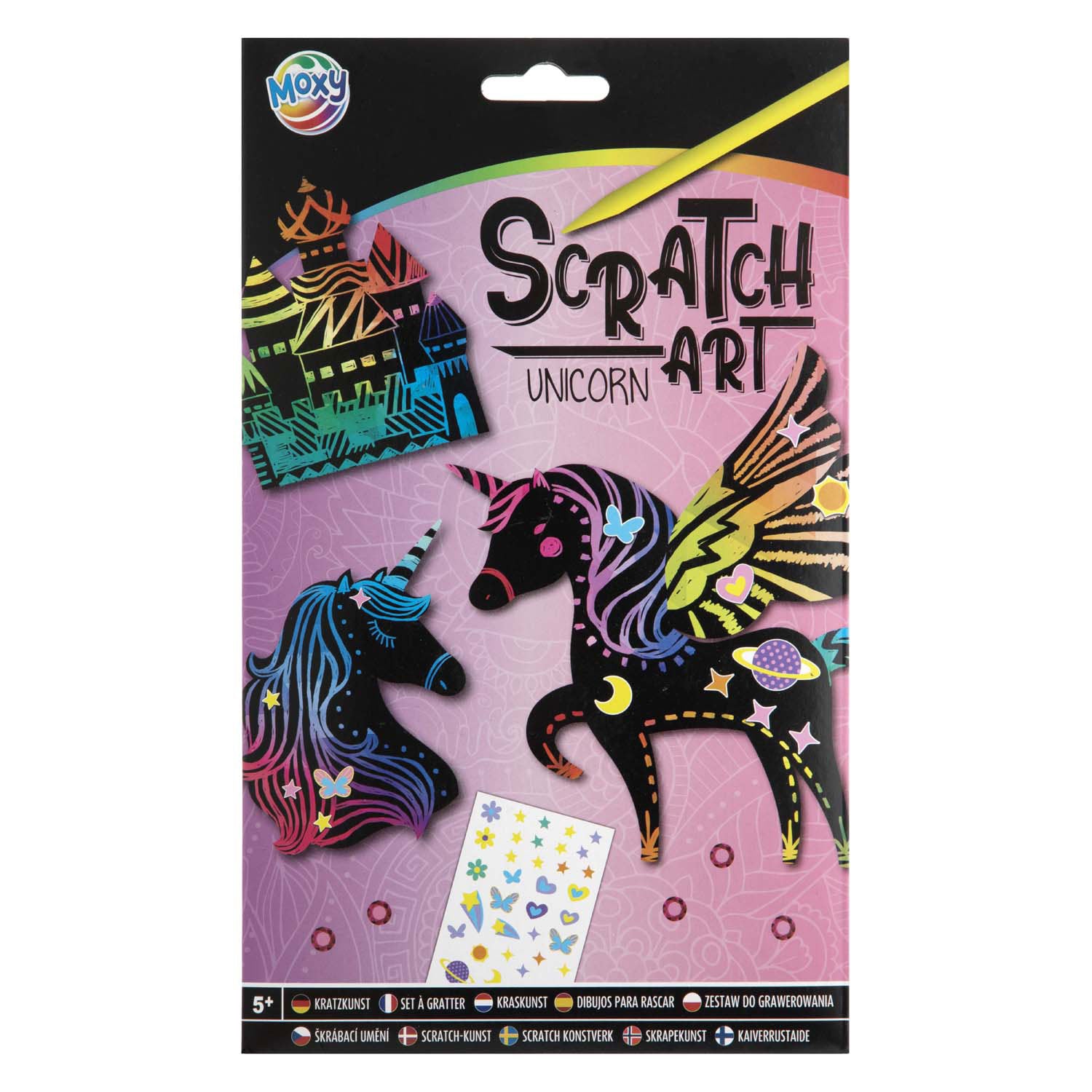 Creatieve ambachtsgroep maak je eigen scratch kunst