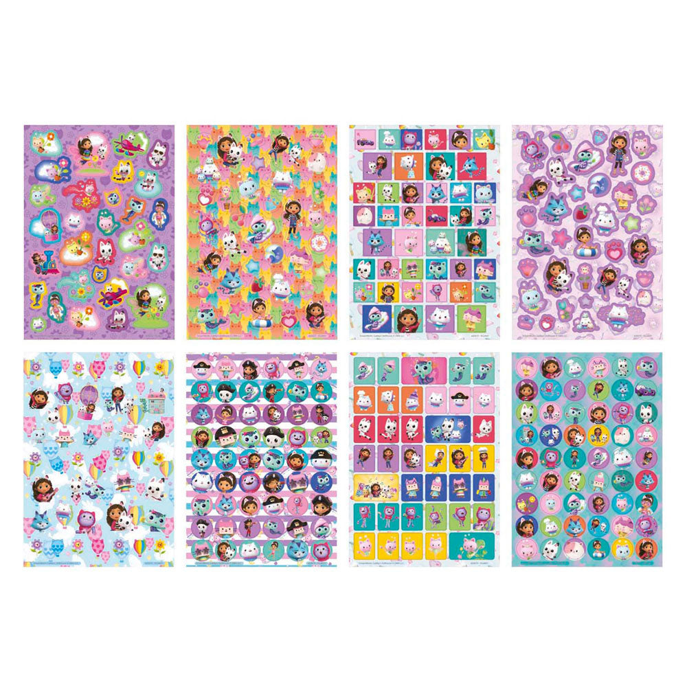 Creatieve knutselgroep glitterstickerboek a5 - gabby's poppenhuis