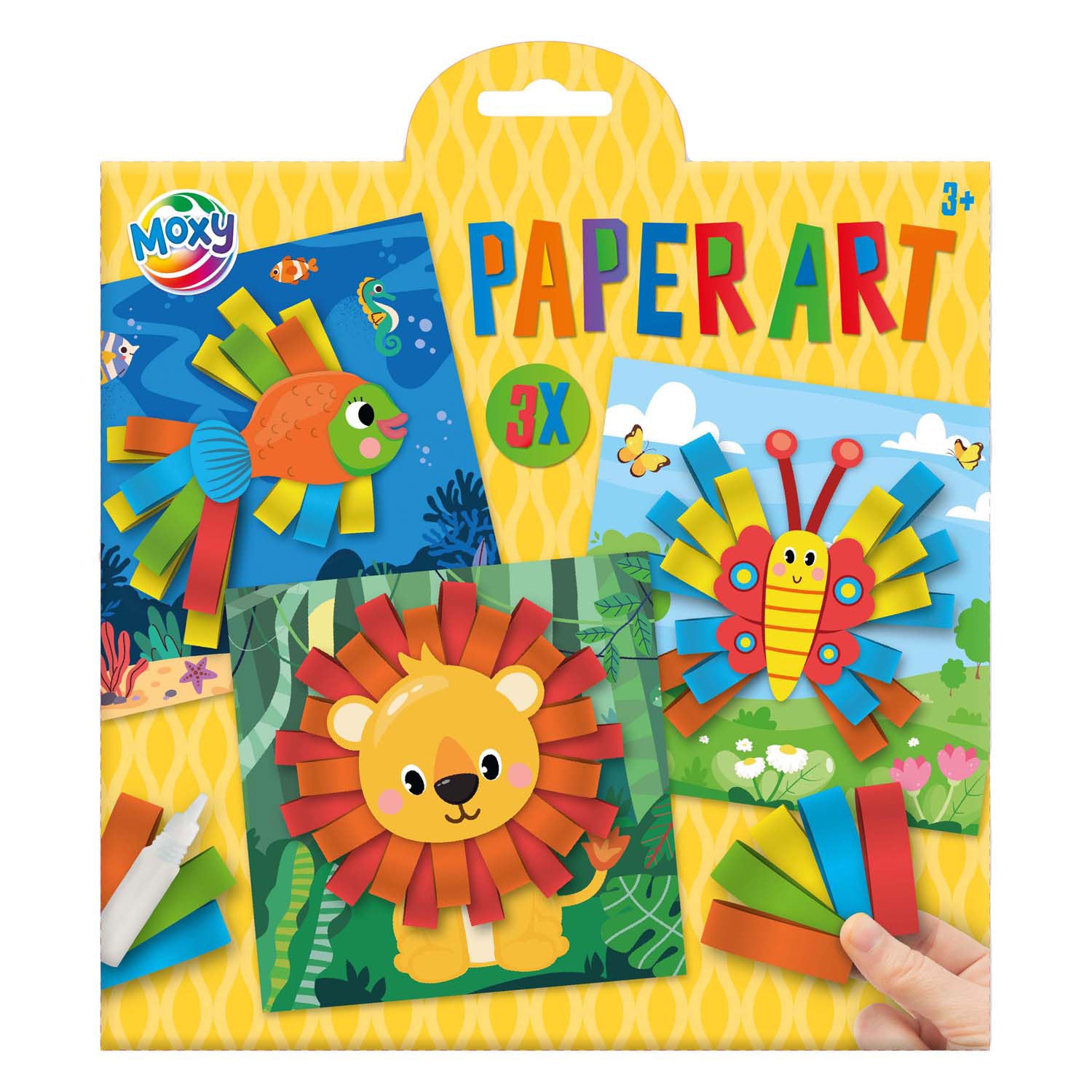 Creatieve knutselgroep papierkunst dieren knutselen, set van 3