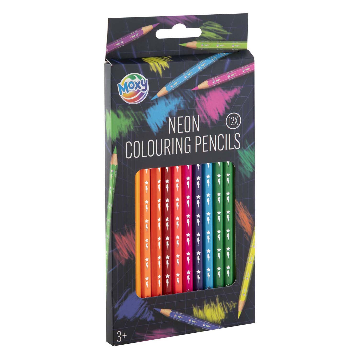 Creatieve knutselgroep kleurpotloden neon, 12st.