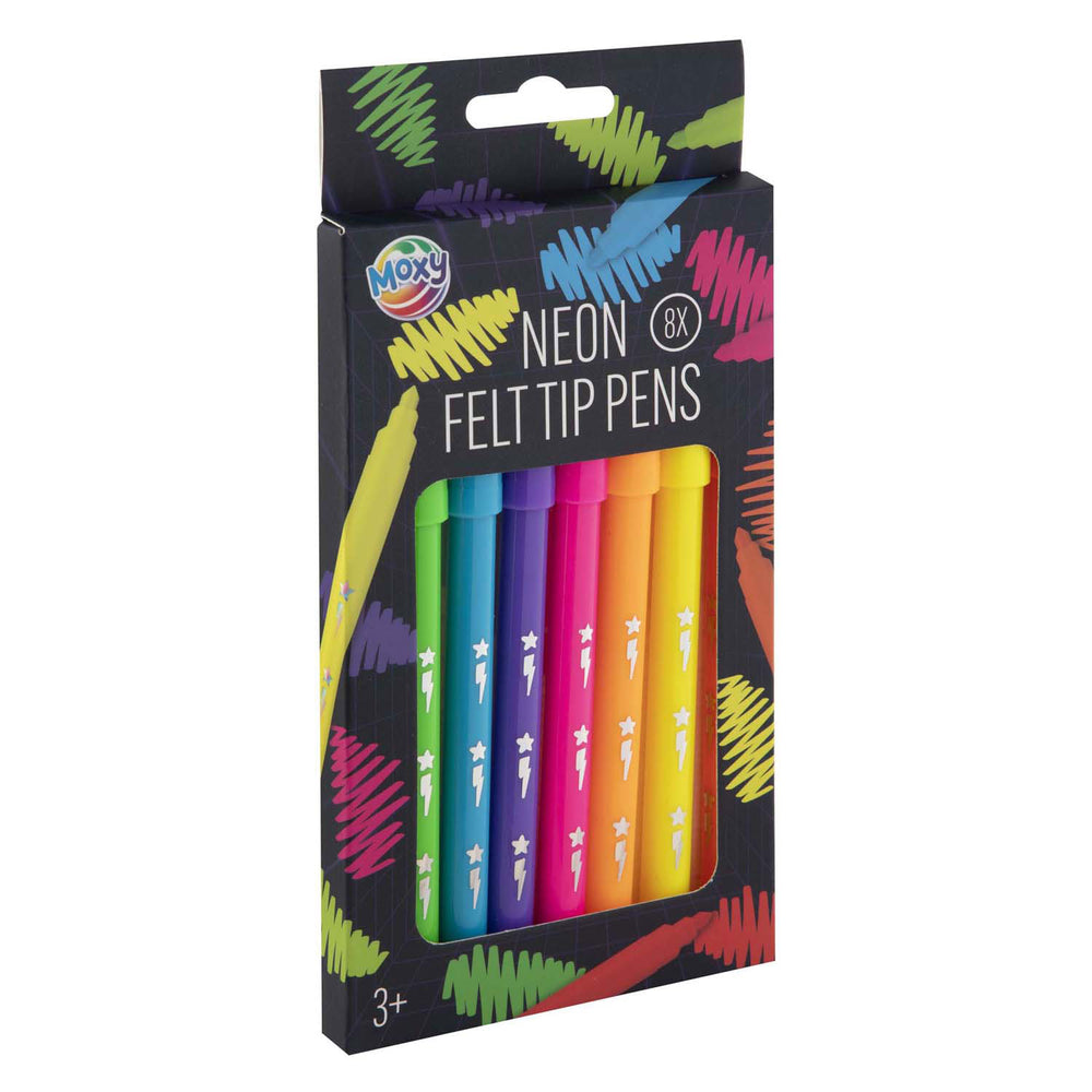 Creatieve ambachtsgroep viltstiften neon, 8st.