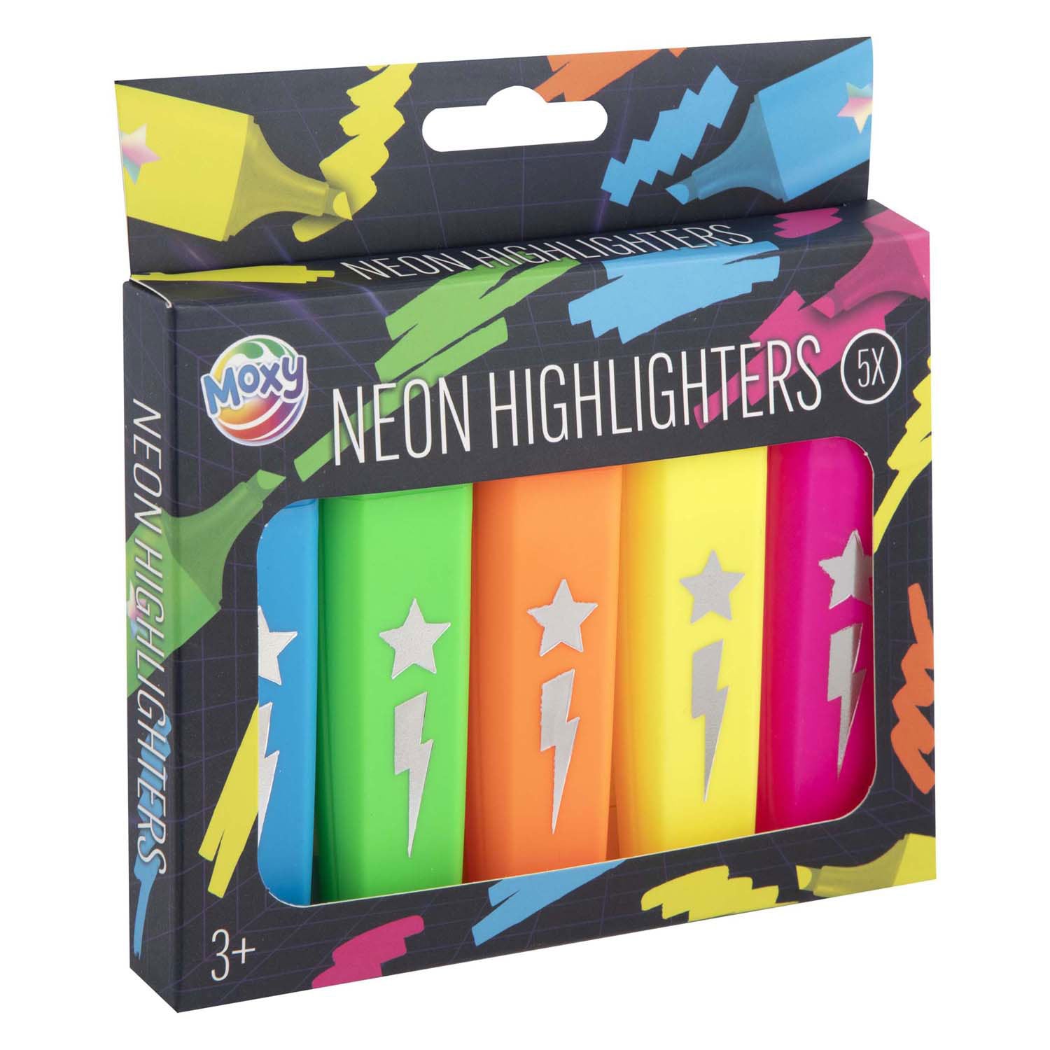 Creatieve ambachtsgroep markeerstiften neon, 5st.