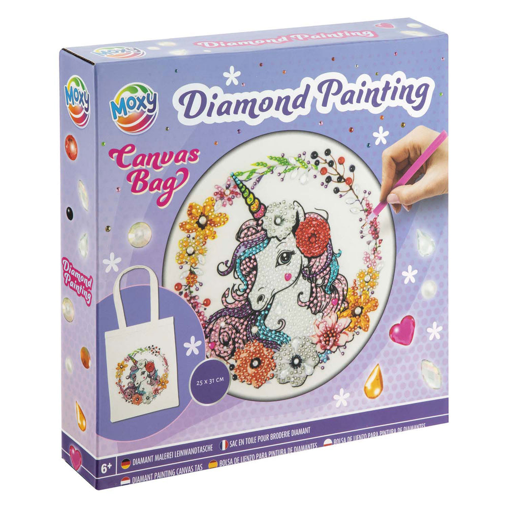 Creatieve knutselgroep versier je eigen diamant schilderij tas