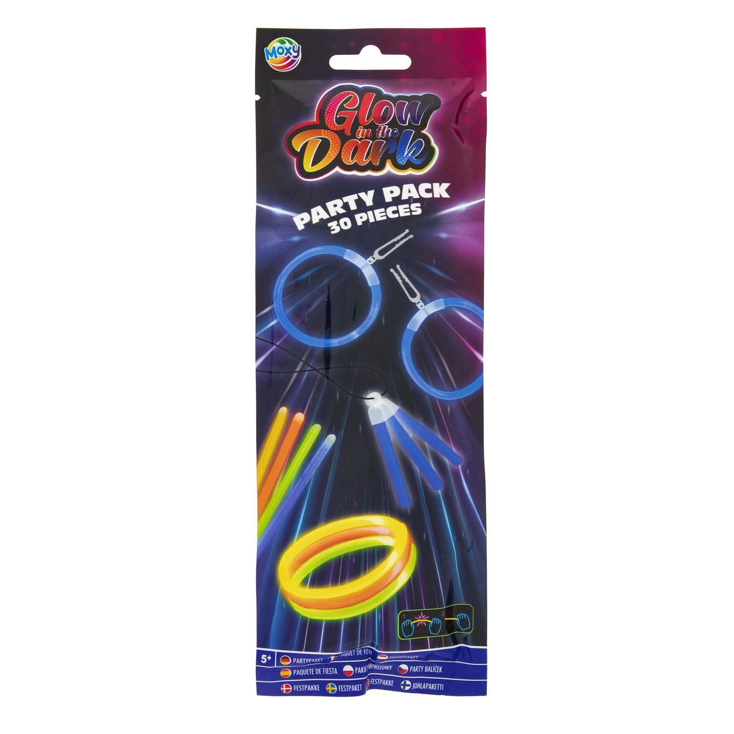 Creative craft group glow in the dark sticks feestpakket, 30dlg.