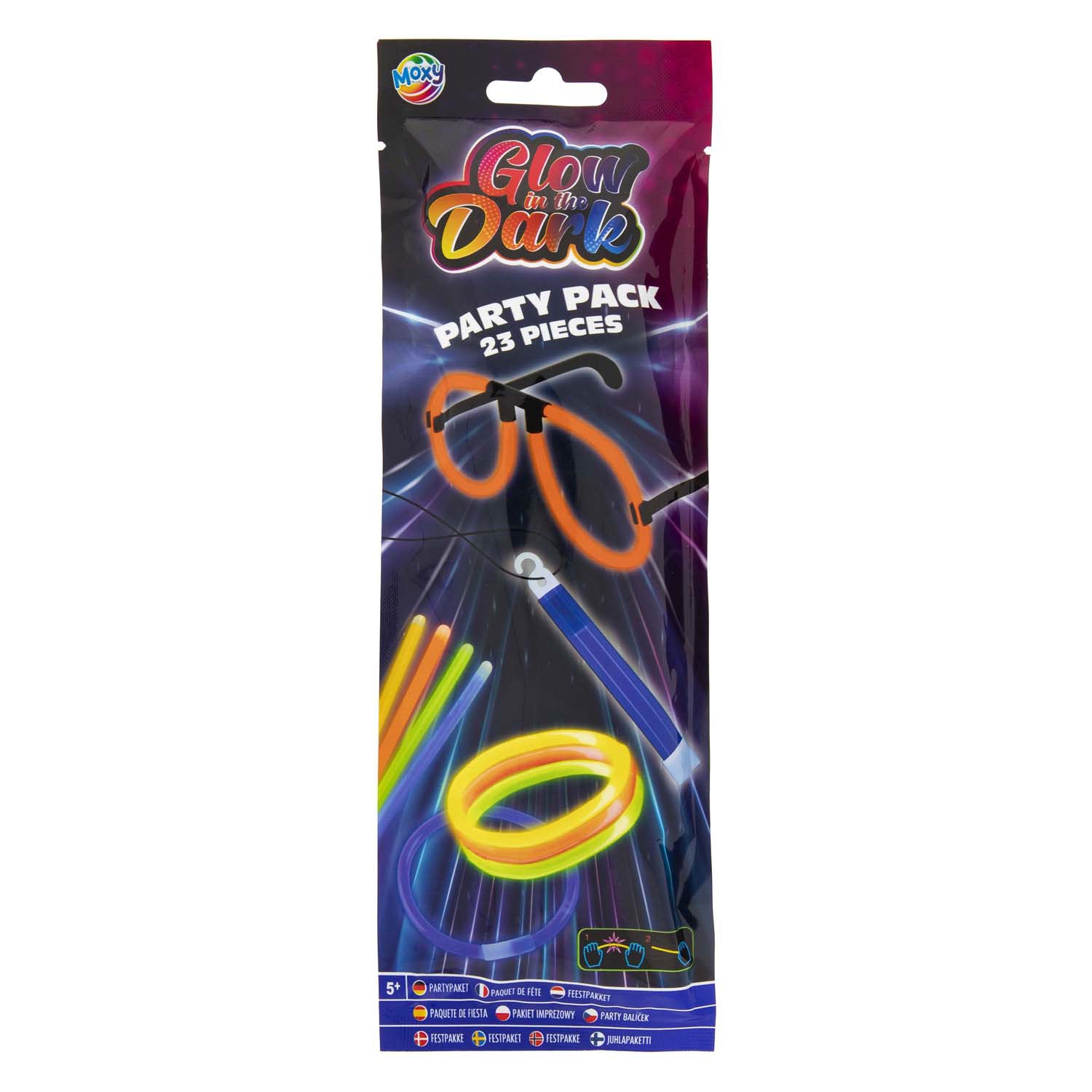 Creative craft group glow in the dark sticks feestpakket, 30dlg.