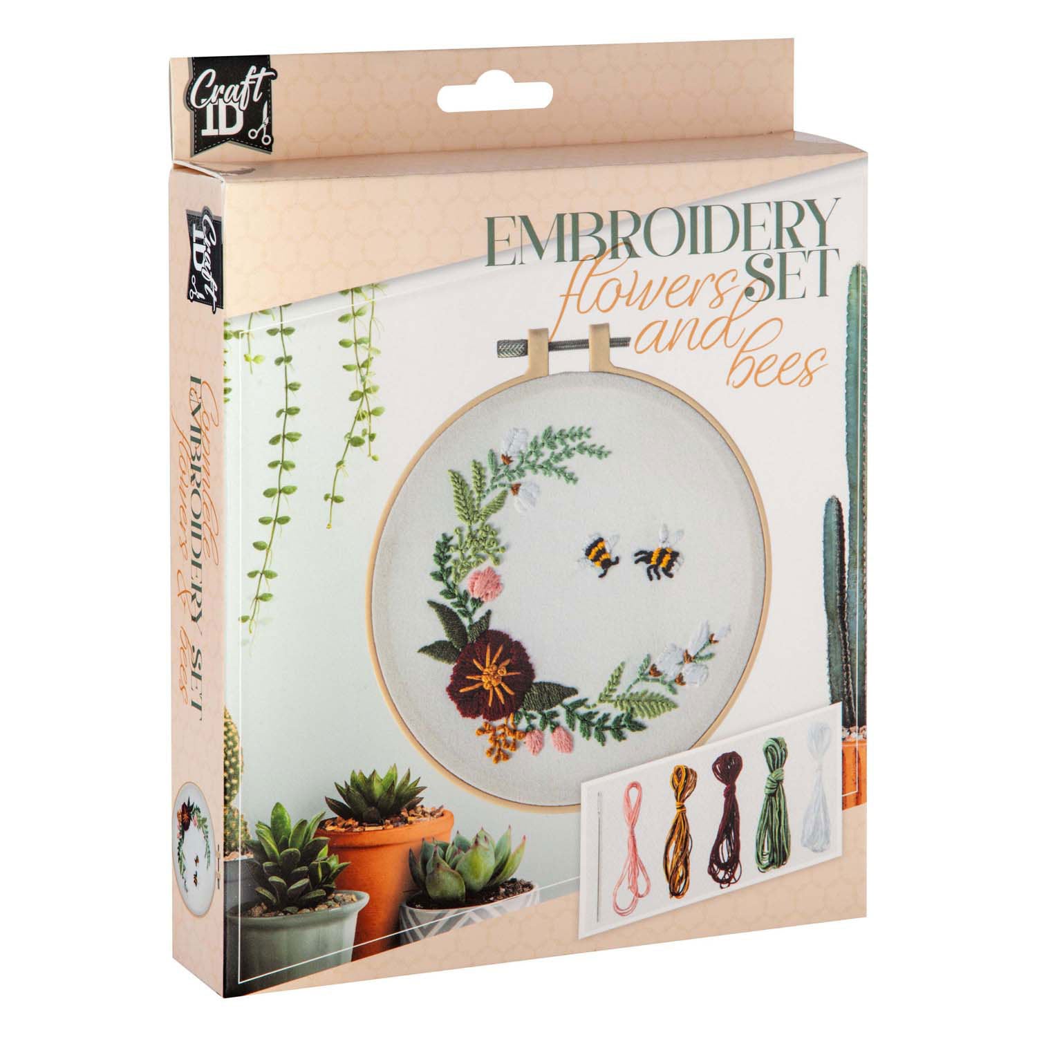 Creatieve ambachtsgroep borduurset bloemen bijtjes