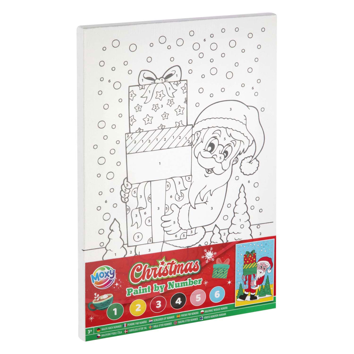 Creatieve ambachtelijke groep canvas schilderen op nummer kerstmis