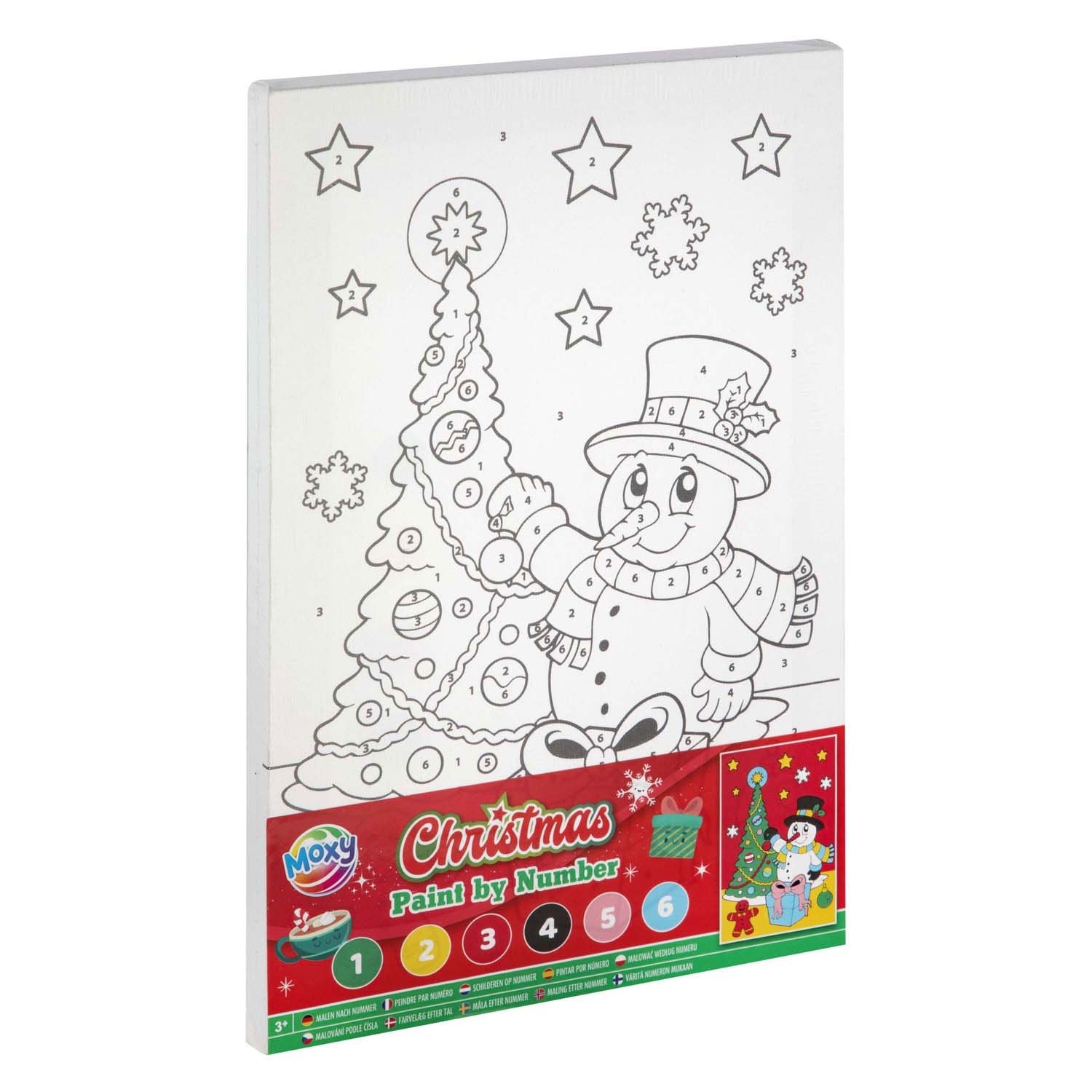 Creatieve ambachtelijke groep canvas schilderen op nummer kerstmis