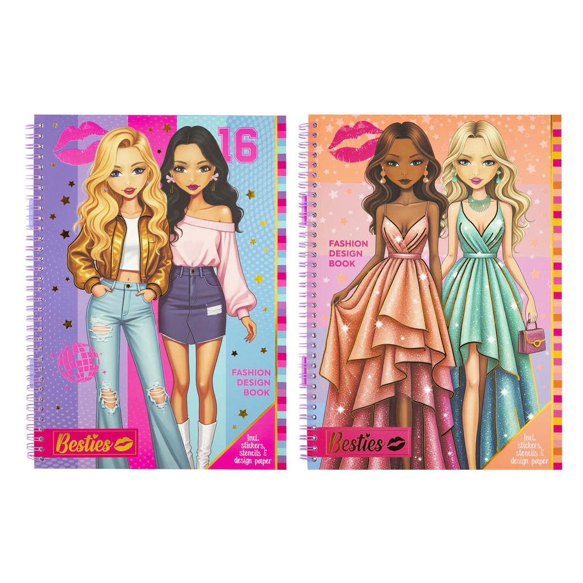 Creative craft group besties fashion ontwerpboek a4 met accessoires