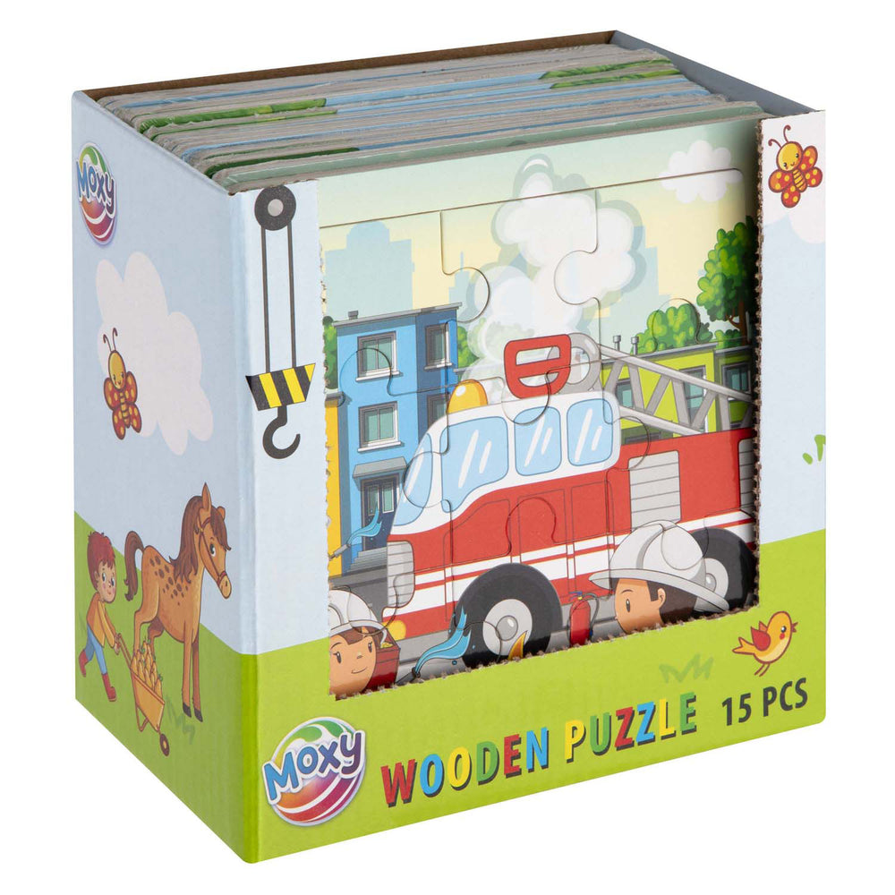 Moxy houten puzzel 9 stukjes 15x15cm