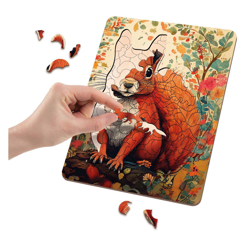 Moxy houten puzzel squirrel unieke vorm