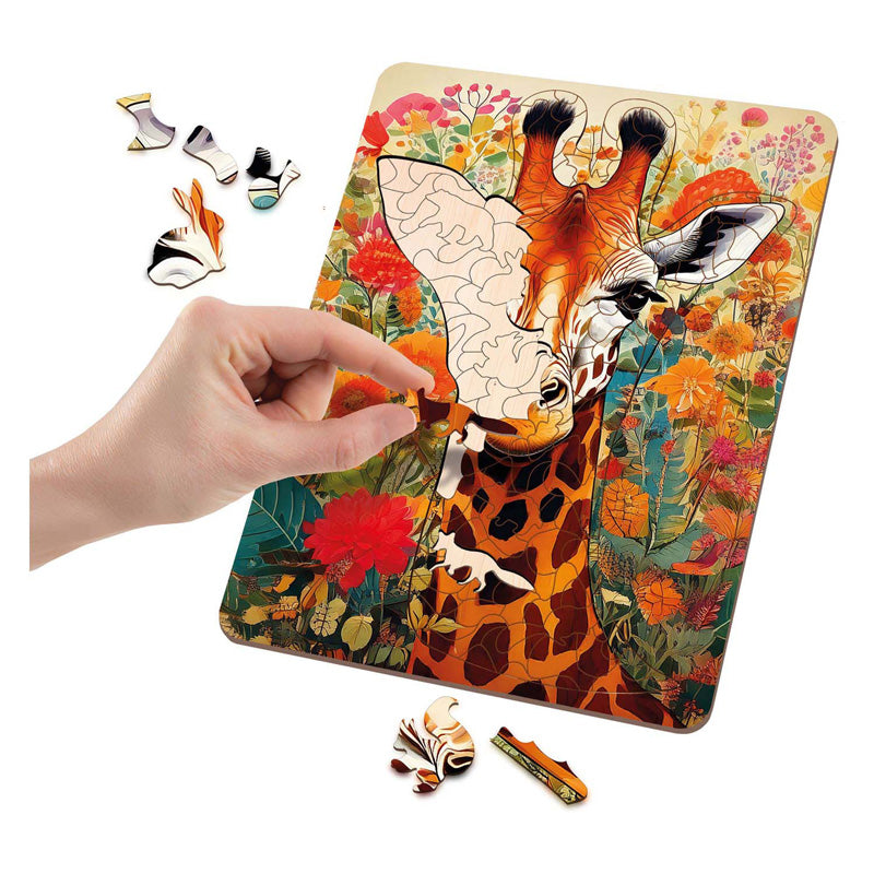 Moxy houten puzzel giraffe unieke vormen