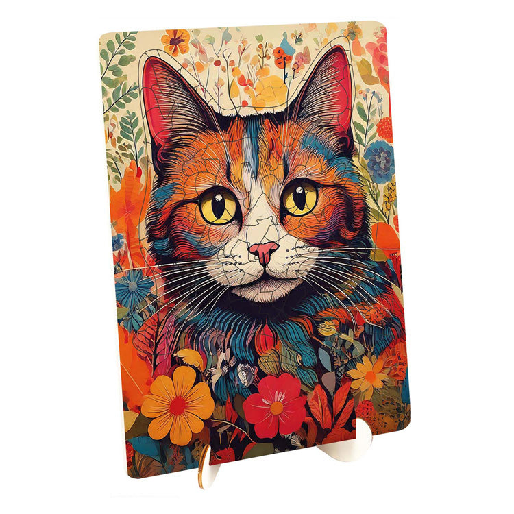 Moxy houten puzzel cat unieke vormen, 130pcs