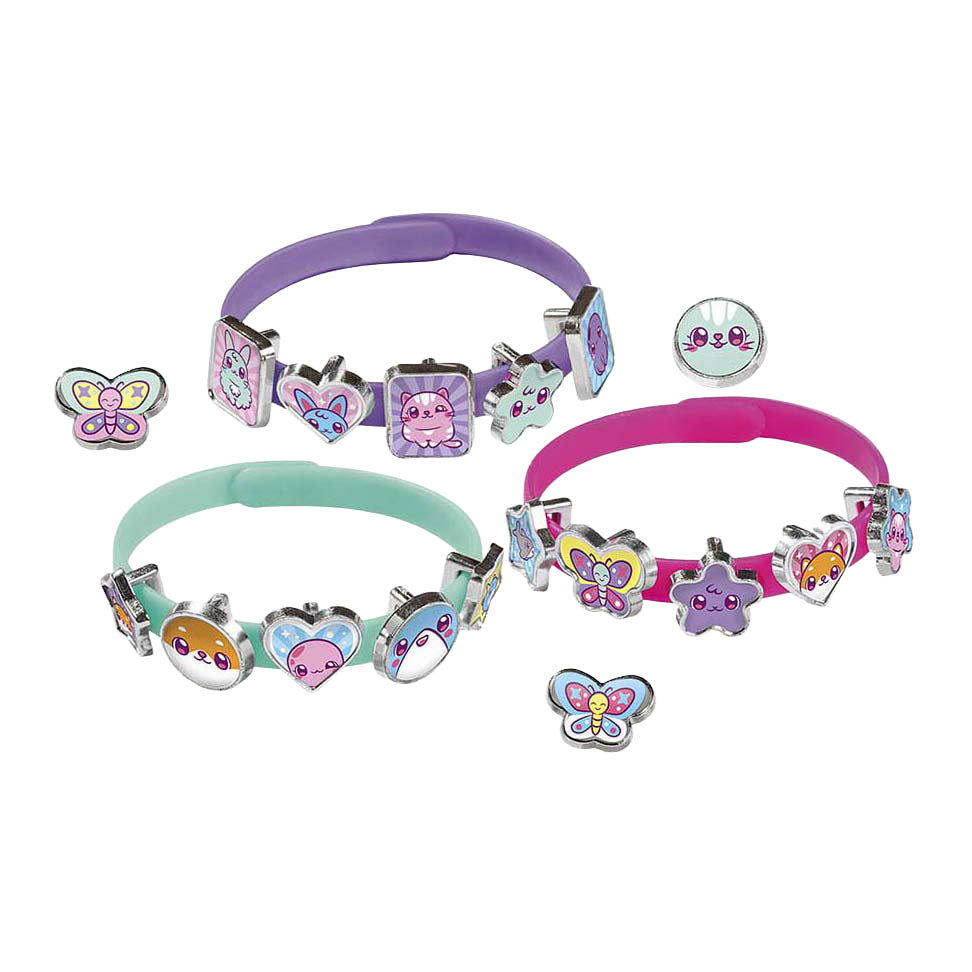 Totum mini mymy 3 kawai schuif armbandjes maken met 18 dieren schuifbedels - speelgoed meisjes vanaf 3 jaar cadeautip
