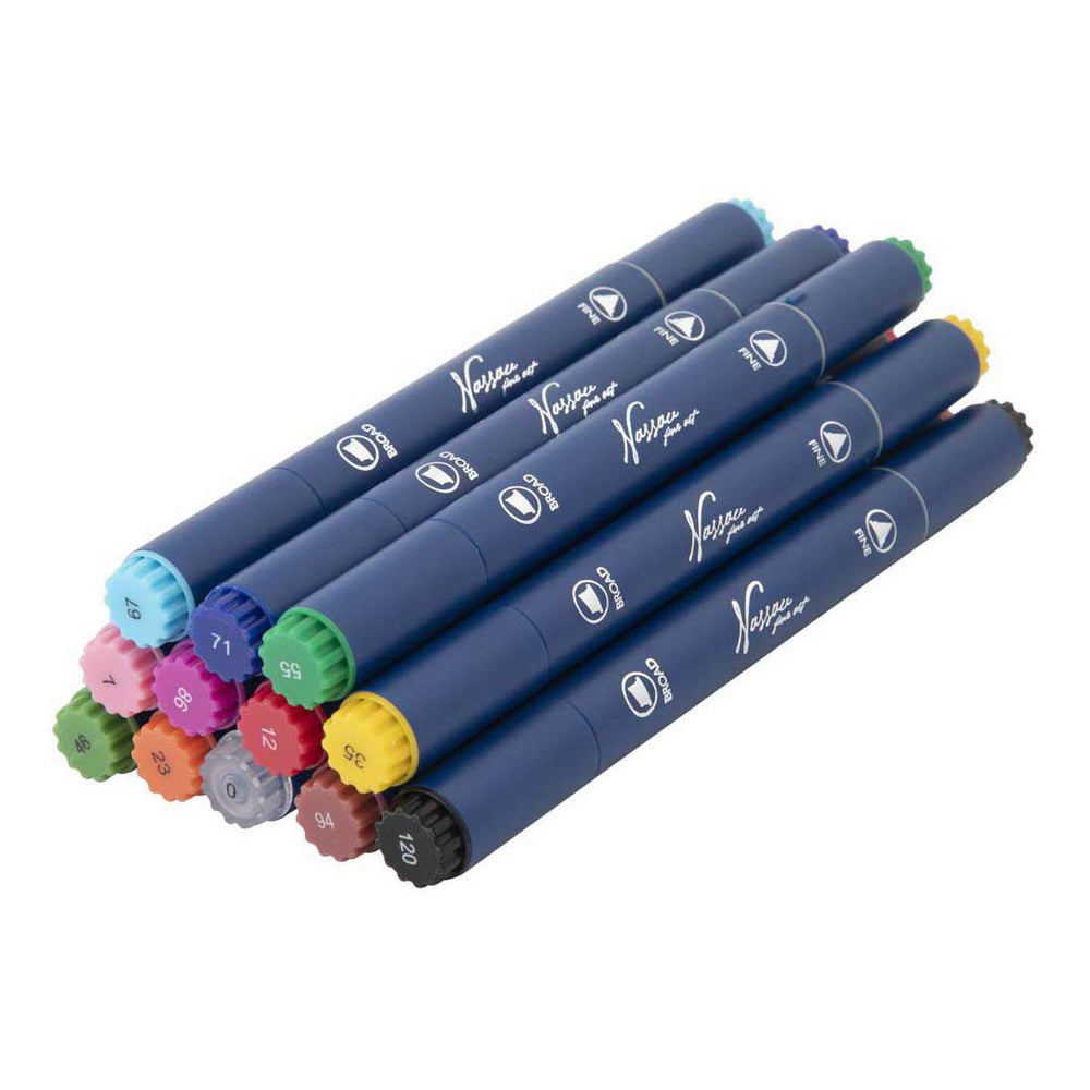 Nassau ronde dual markers - 12st.