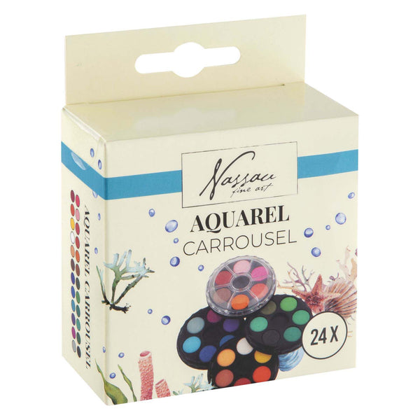 Creative craft group nassau aquarel carrousel - 24 kleuren