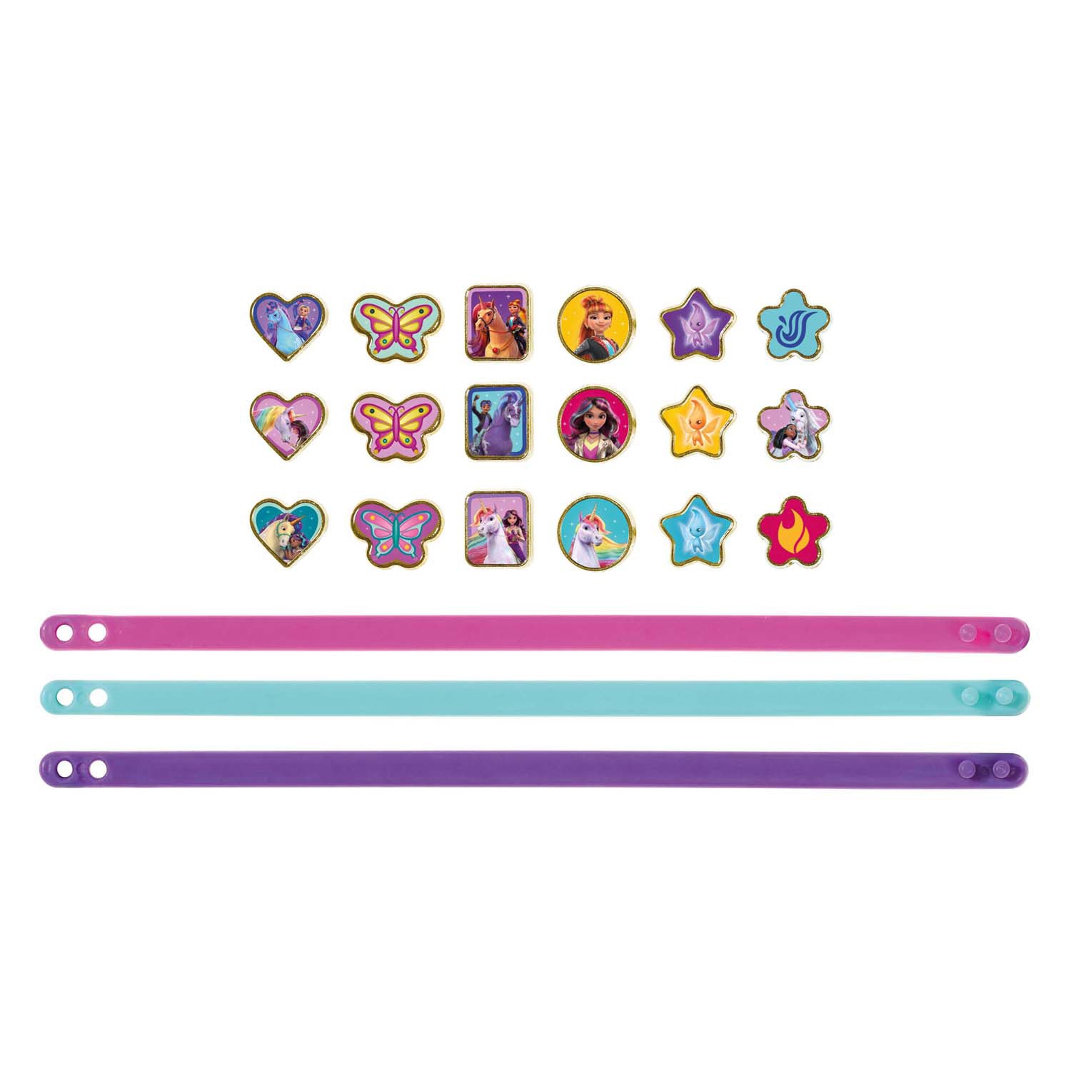 Creative craft group totum unicorn academy 3 armbanden 18 bedels