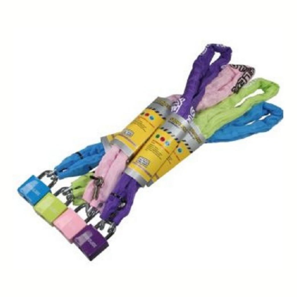 Chaîne avec cadenas 5x1000 couleurs assorties