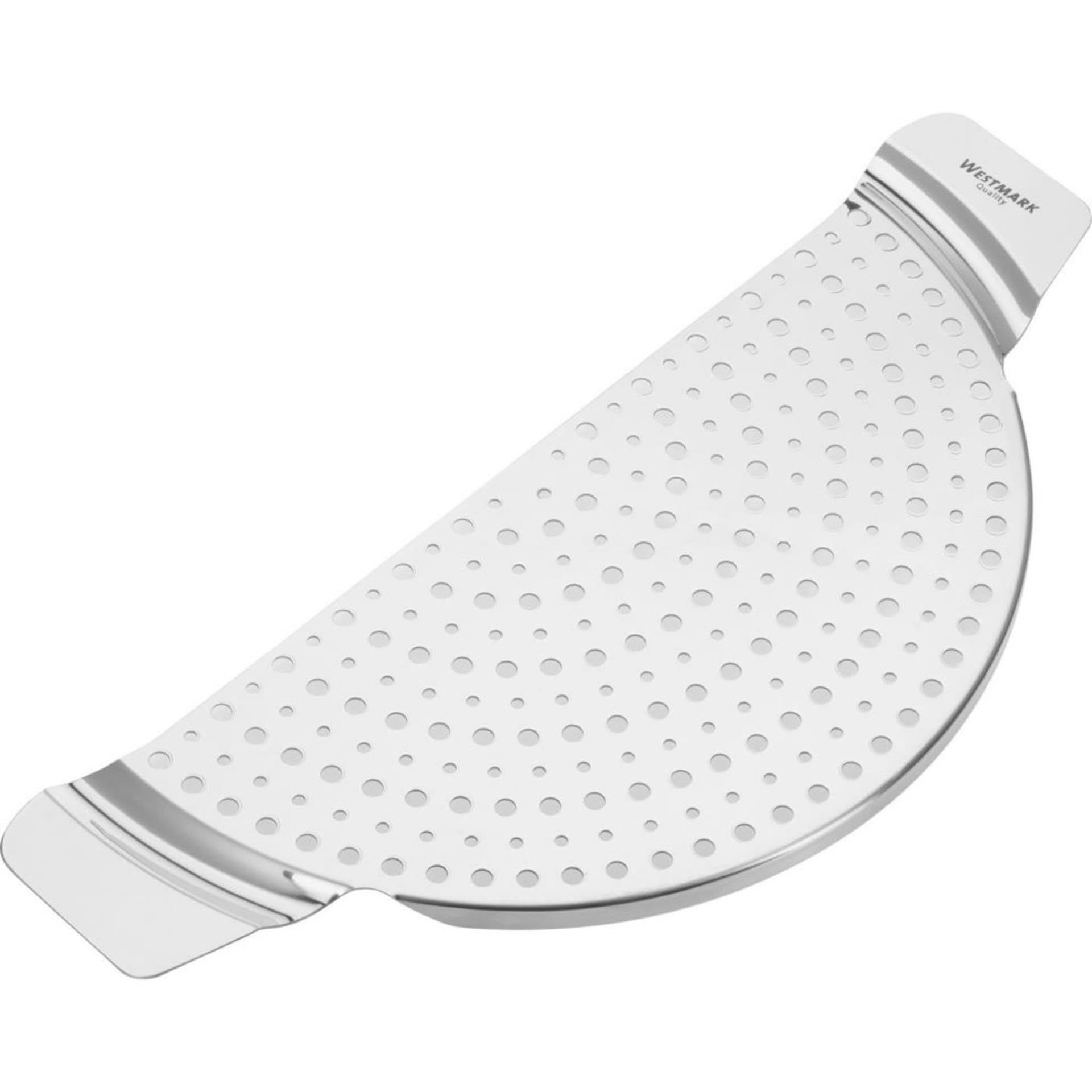 Westmark afgiethulp met handgrepen, roestvrij staal, voor potten tot ø 26 cm, zilver, 16392260