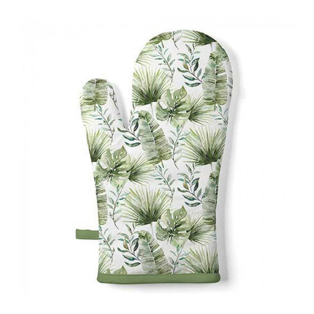 Ambiente ovenhandschoen jungle leaves white