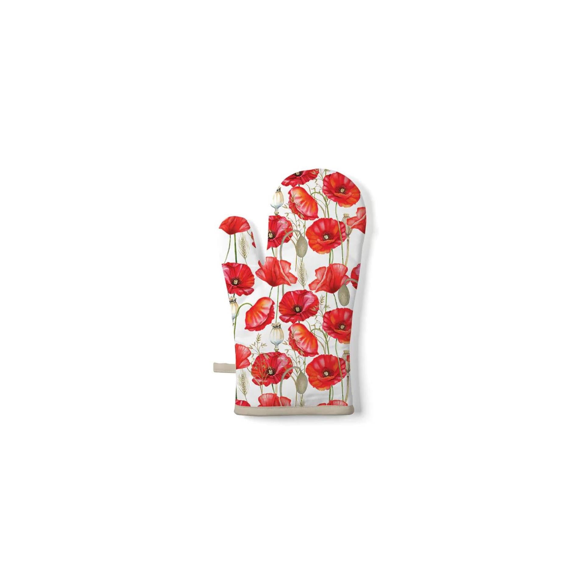 Ambiente ovenwant poppy all over wit
