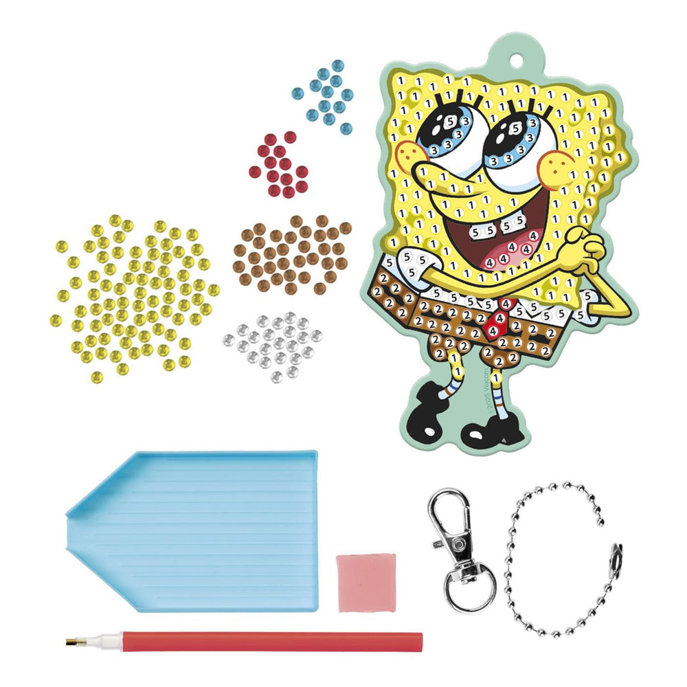 Moxy spongebob diamond painting sleutelhanger 20.5x7.5cm
