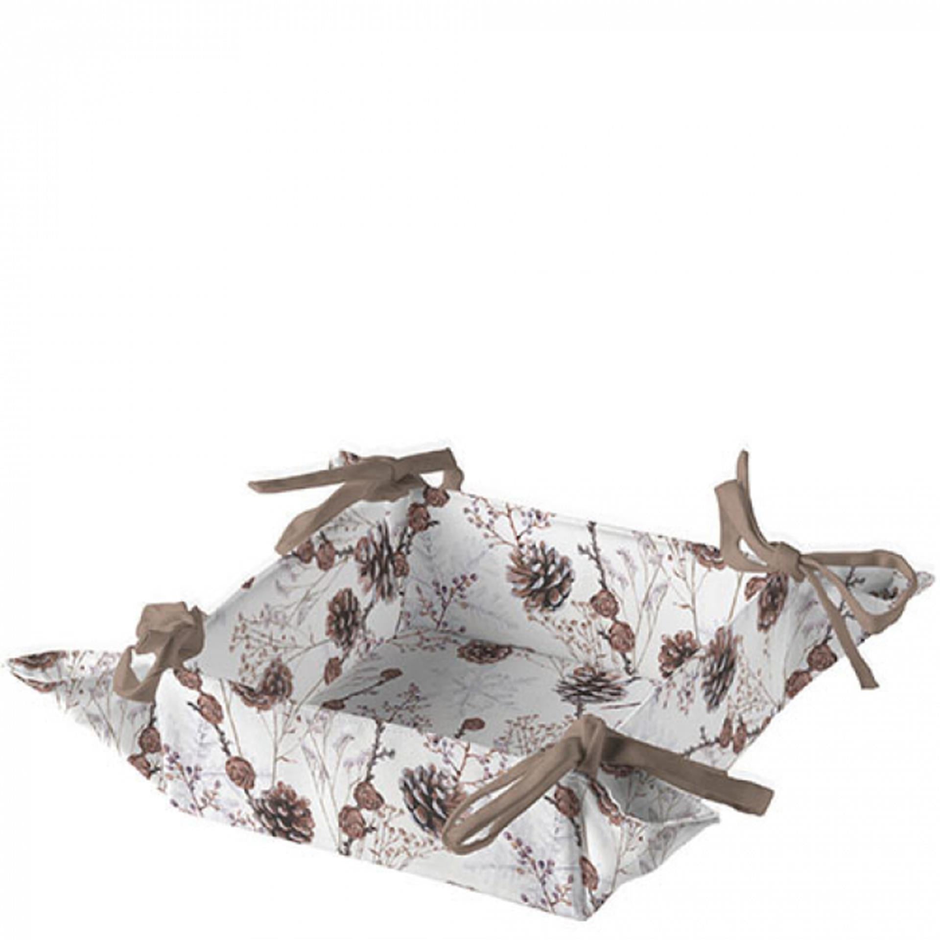 Ambiente broodmand pine cones wit